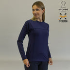 Women's Long Sleeve Underscrub | Navy Super Stretch