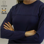Women's Long Sleeve Underscrub | Navy Super Stretch