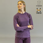 Women's Long Sleeve Underscrub | Purple Super Stretch