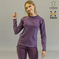 Women's Long Sleeve Underscrub | Purple Super Stretch