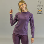 Women's Long Sleeve Underscrub | Purple Super Stretch