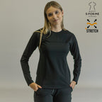 Women's Long Sleeve Underscrub | Black Super Stretch