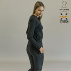 Women's Long Sleeve Underscrub | Black Super Stretch