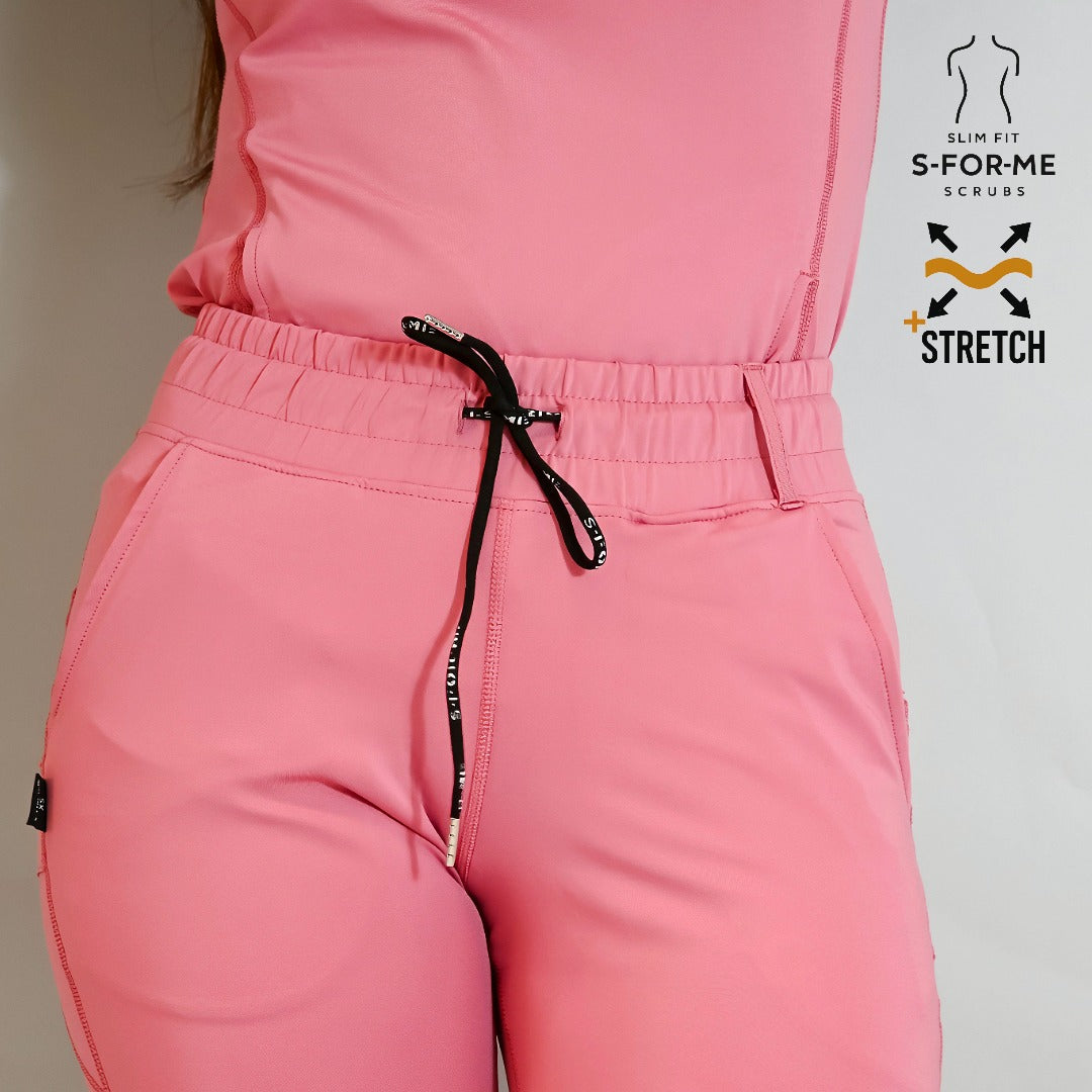 Women’s rosewood scrub pants with drawstring waist and comfortable fit