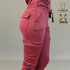 Women's Jogger Pants 910 Maroon, Super Stretch Scrubs