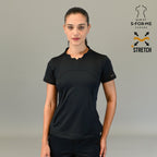 Women's Top 910 Black, Super Stretch Scrubs