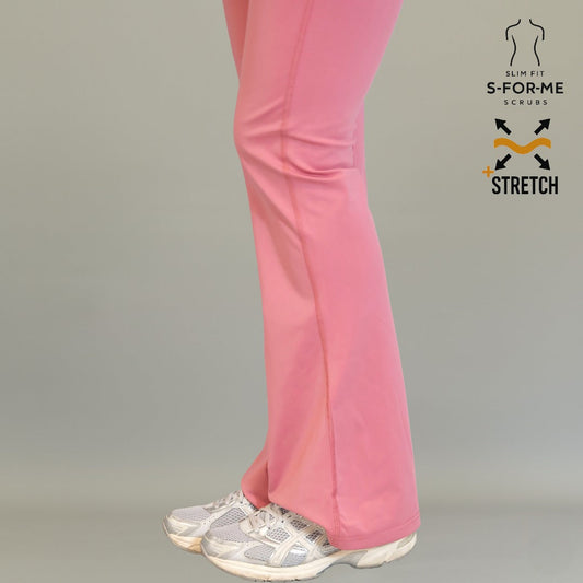Women’s rosewood flare scrub pants with modern Super Stretch fit