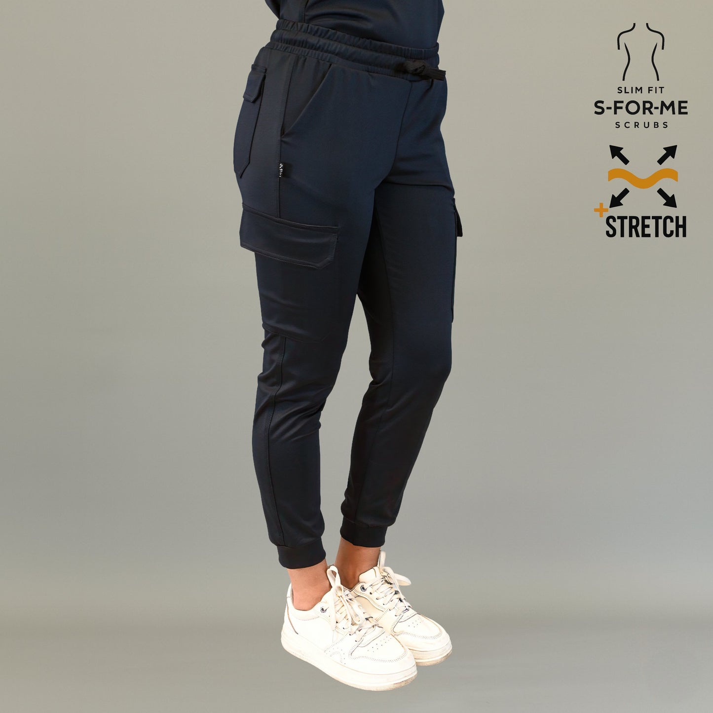 Women's Jogger Pants 910 Black, Super Stretch Scrubs