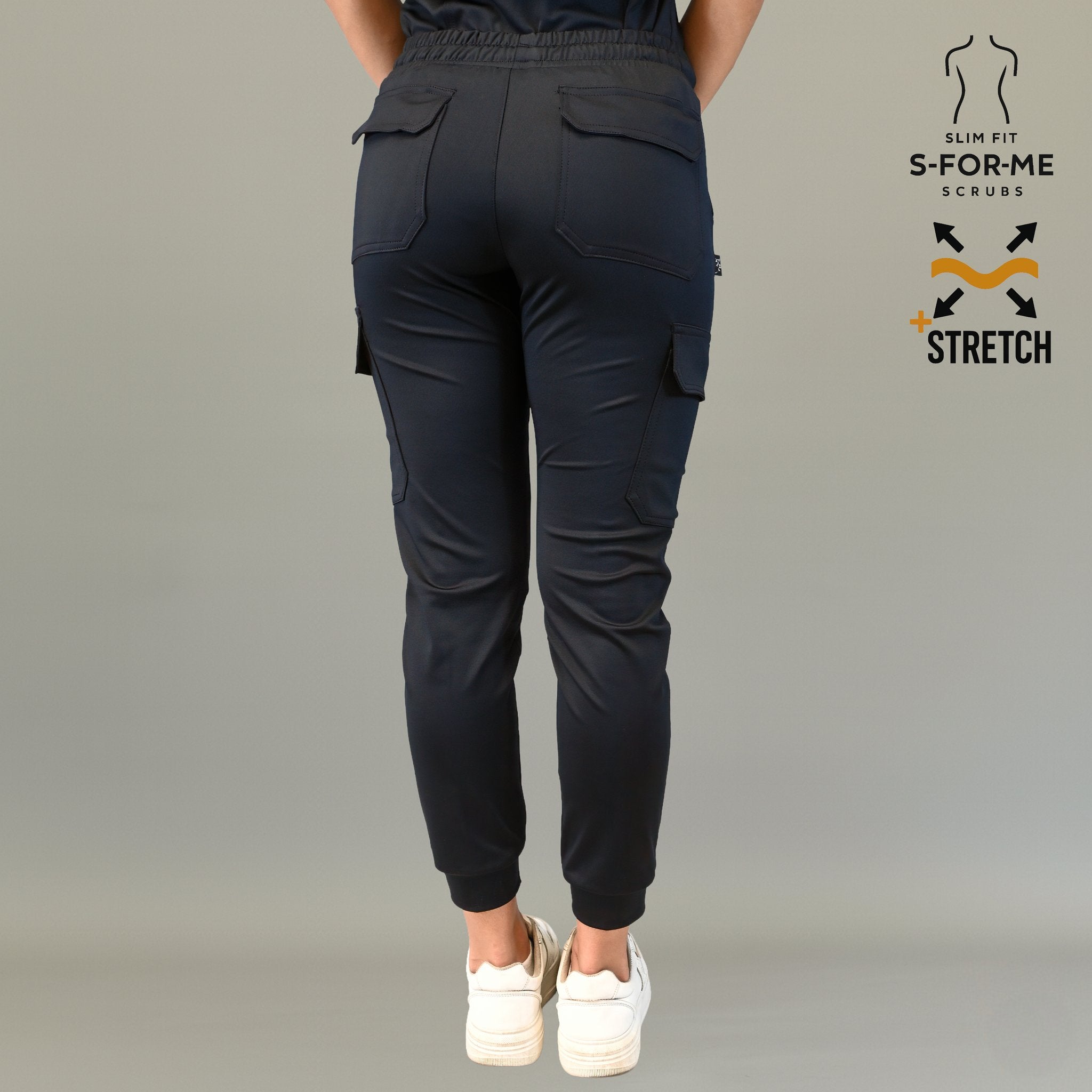 Women's Jogger Pants 910 Black, Super Stretch Scrubs
