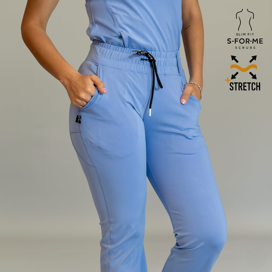 Women’s 915 Super Stretch Ceil Blue Flare Scrub Pants