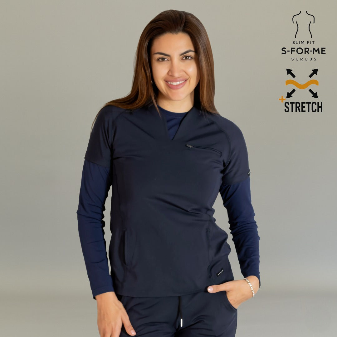 Women’s Top 915 Navy Blue, Super Stretch Scrubs