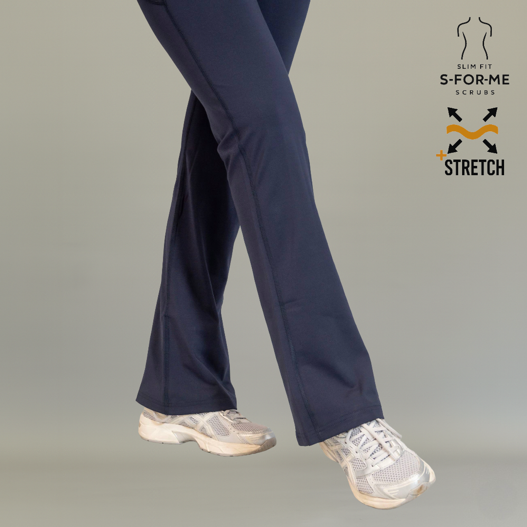 Women’s 915 Super Stretch Navy Blue Flare Scrub Pants