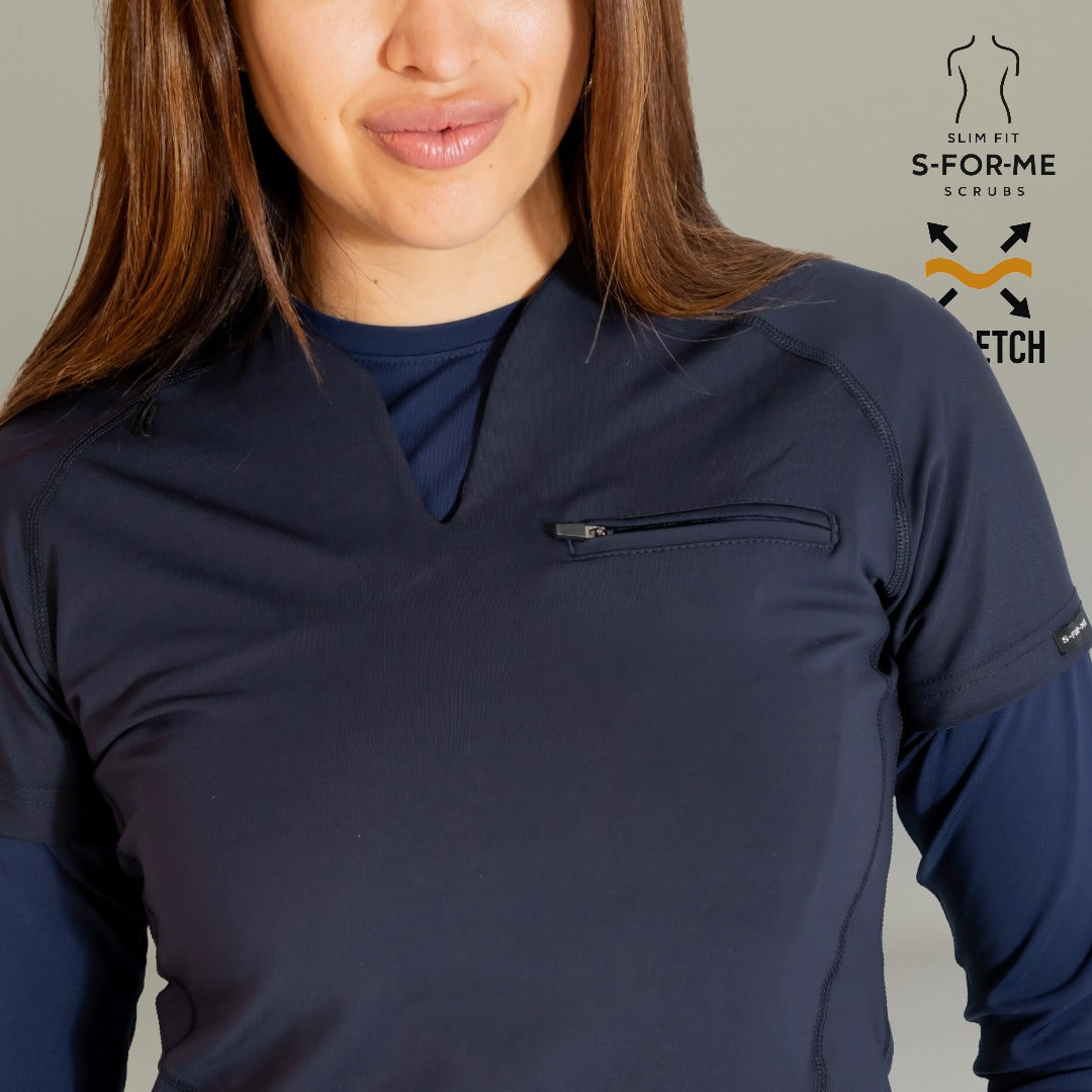 Women’s Top 915 Navy Blue, Super Stretch Scrubs