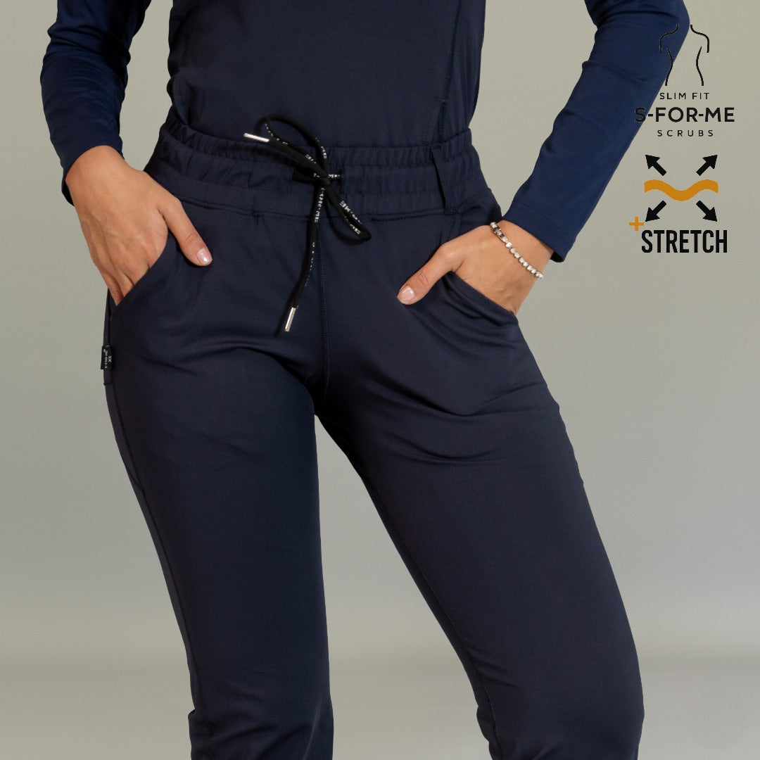 Women’s 915 Super Stretch Navy Blue Flare Scrub Pants