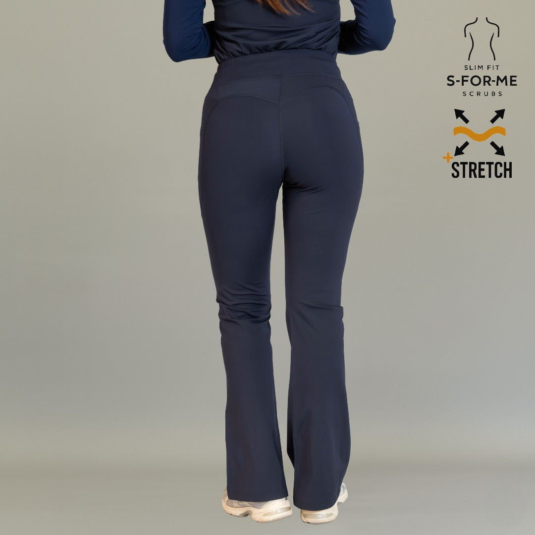 Women’s 915 Super Stretch Navy Blue Flare Scrub Pants