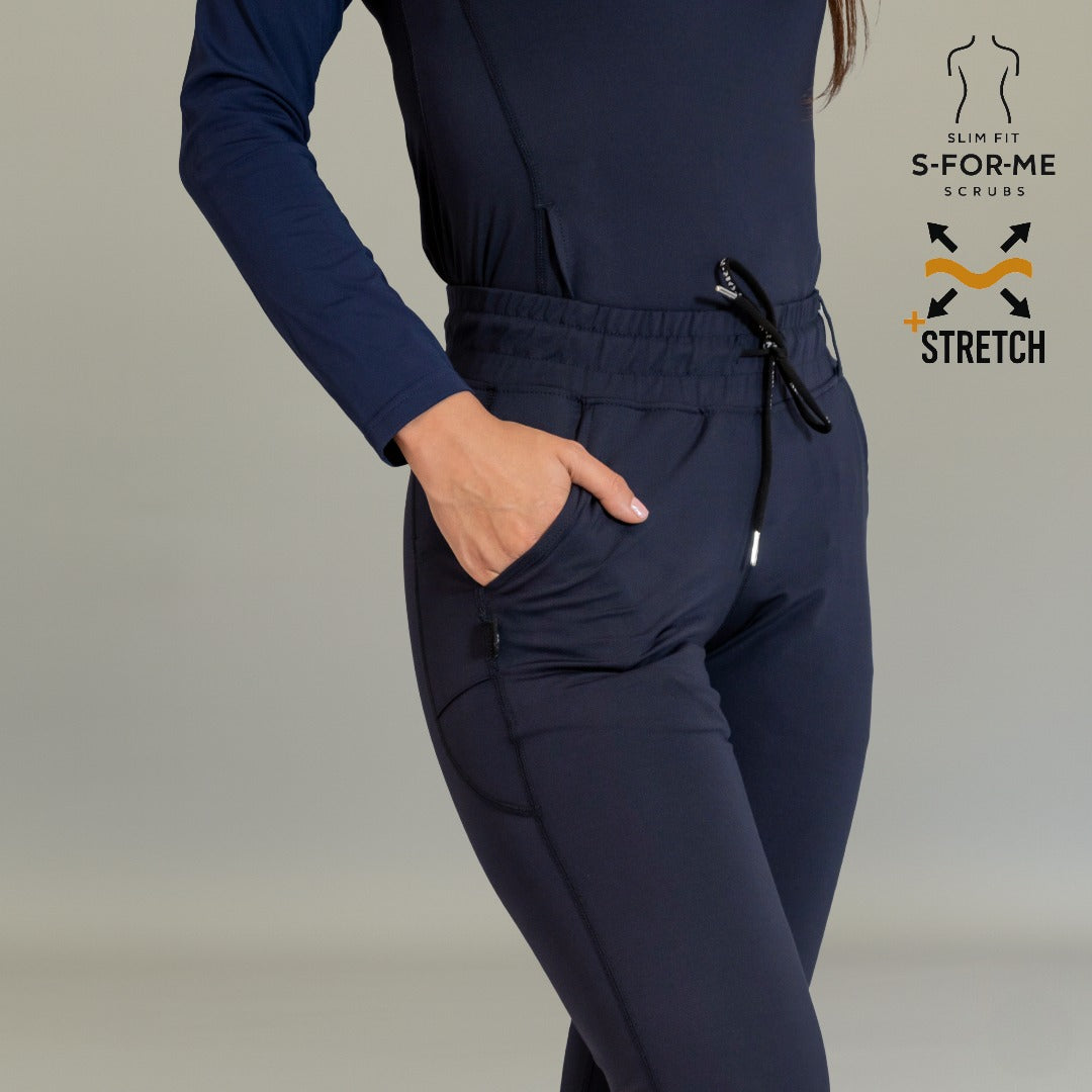 Women’s 915 Super Stretch Navy Blue Flare Scrub Pants