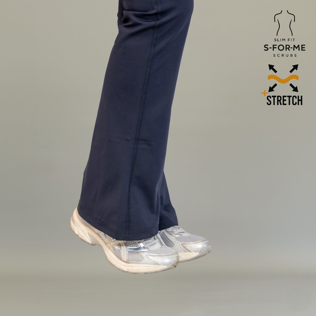 Women’s 915 Super Stretch Navy Blue Flare Scrub Pants