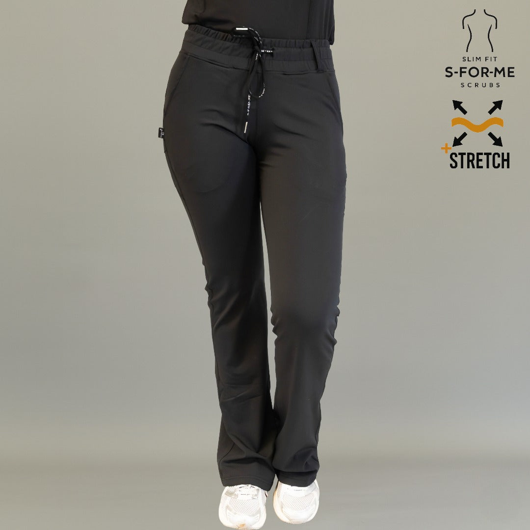 Women’s 915 Super Stretch Black Flare Scrub Pants