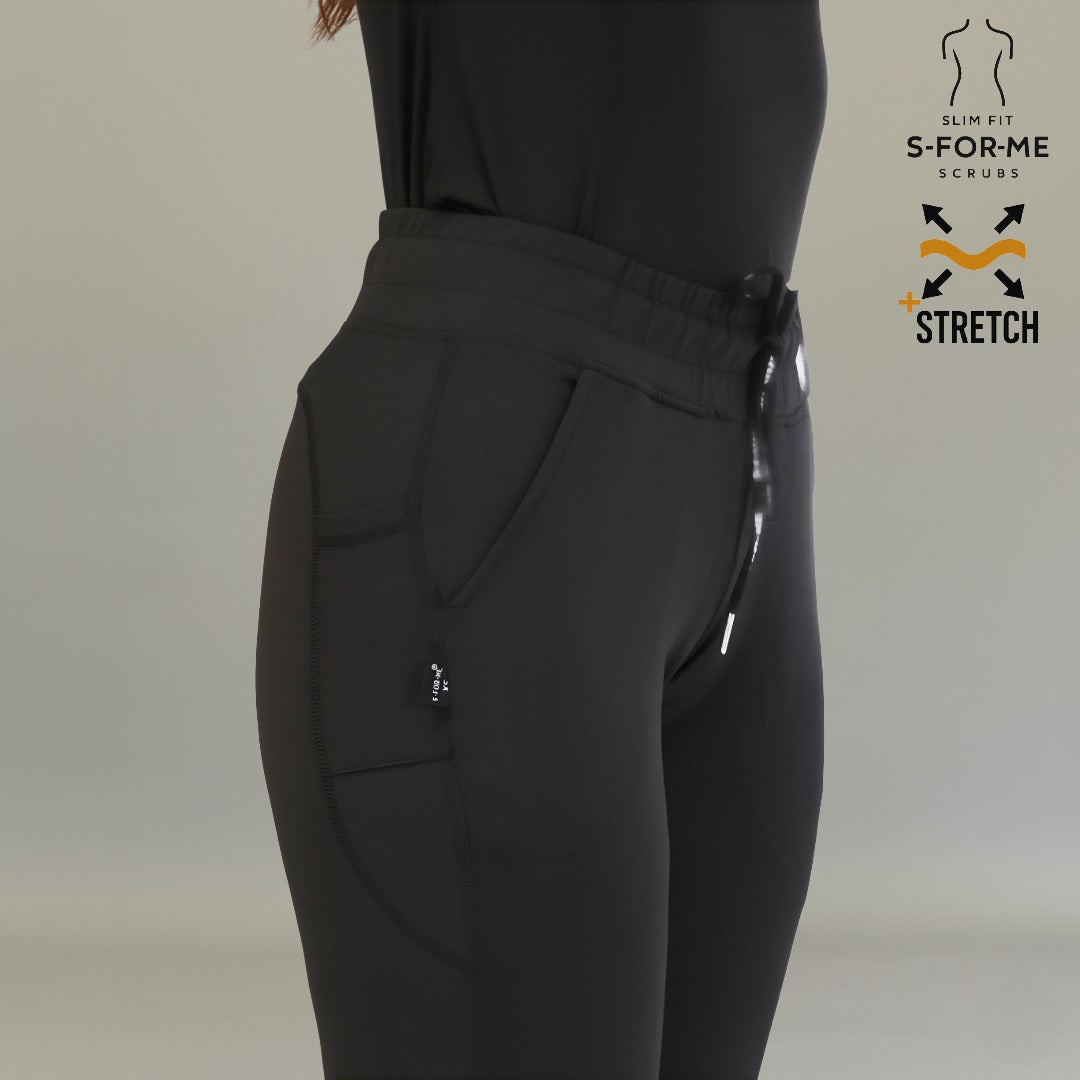 Women’s 915 Super Stretch Black Flare Scrub Pants