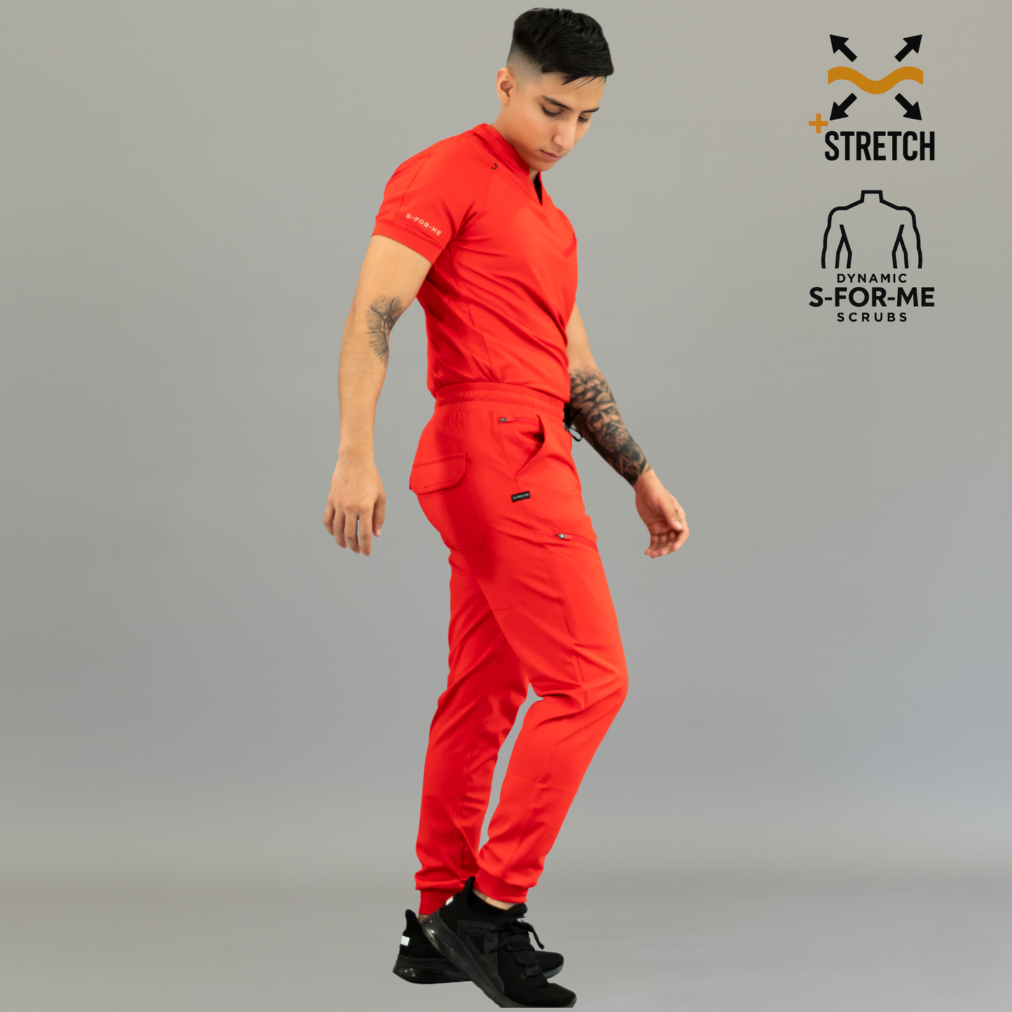 Men's Jogger 905 Red, Scrubs Super Stretch