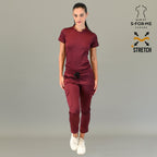 Women's Top 910 Maroon, Super Stretch Scrubs