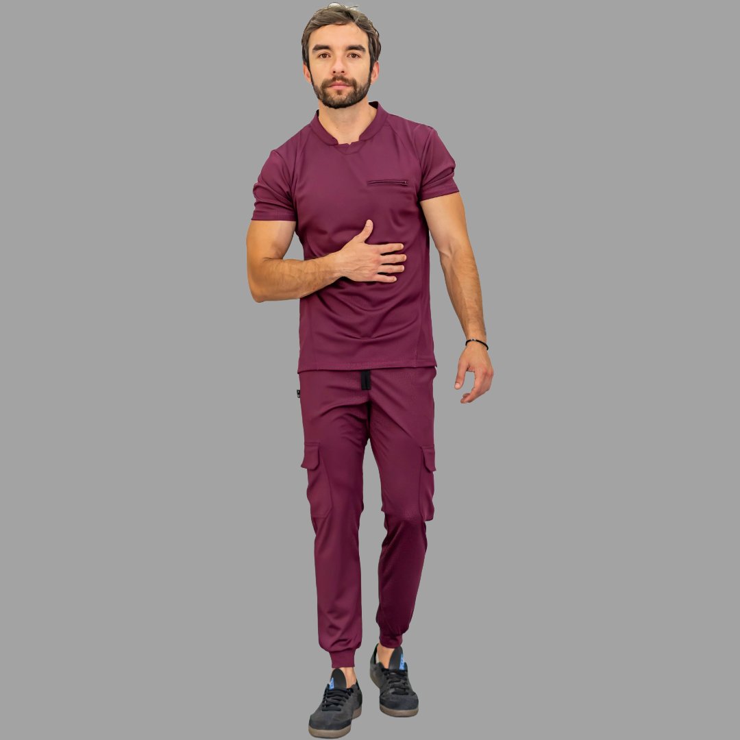 Men's Top 910 Wine Super Stretch, Scrubs 910