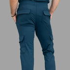 Men’s Airforce Blue scrub pants with six-pocket functionality