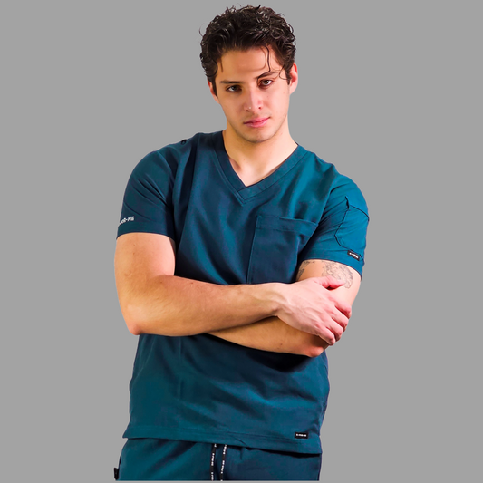 Men’s Waterproof Caribbean Blue Top, Scrubs style 300