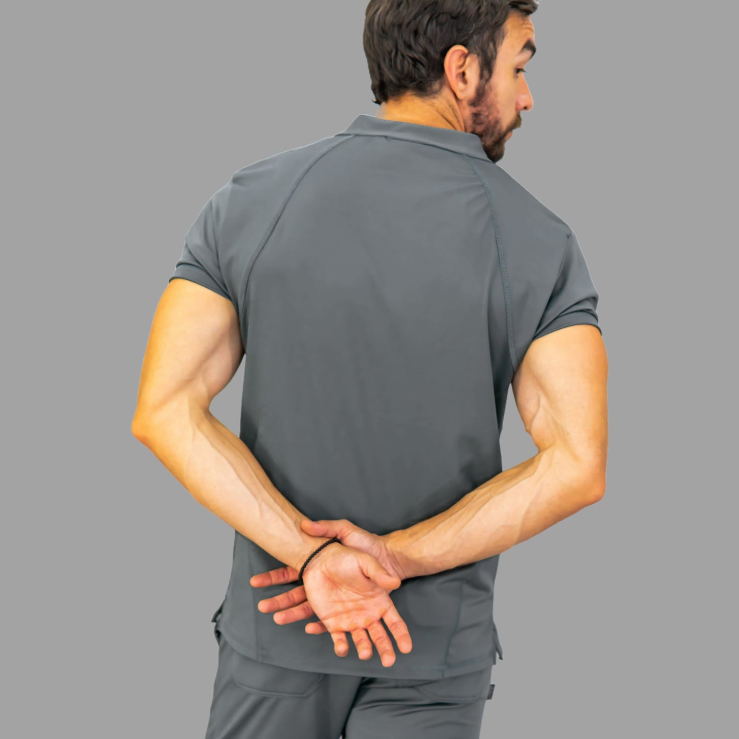 Men's Top 910 Medium Gray Super Stretch, Scrubs 910