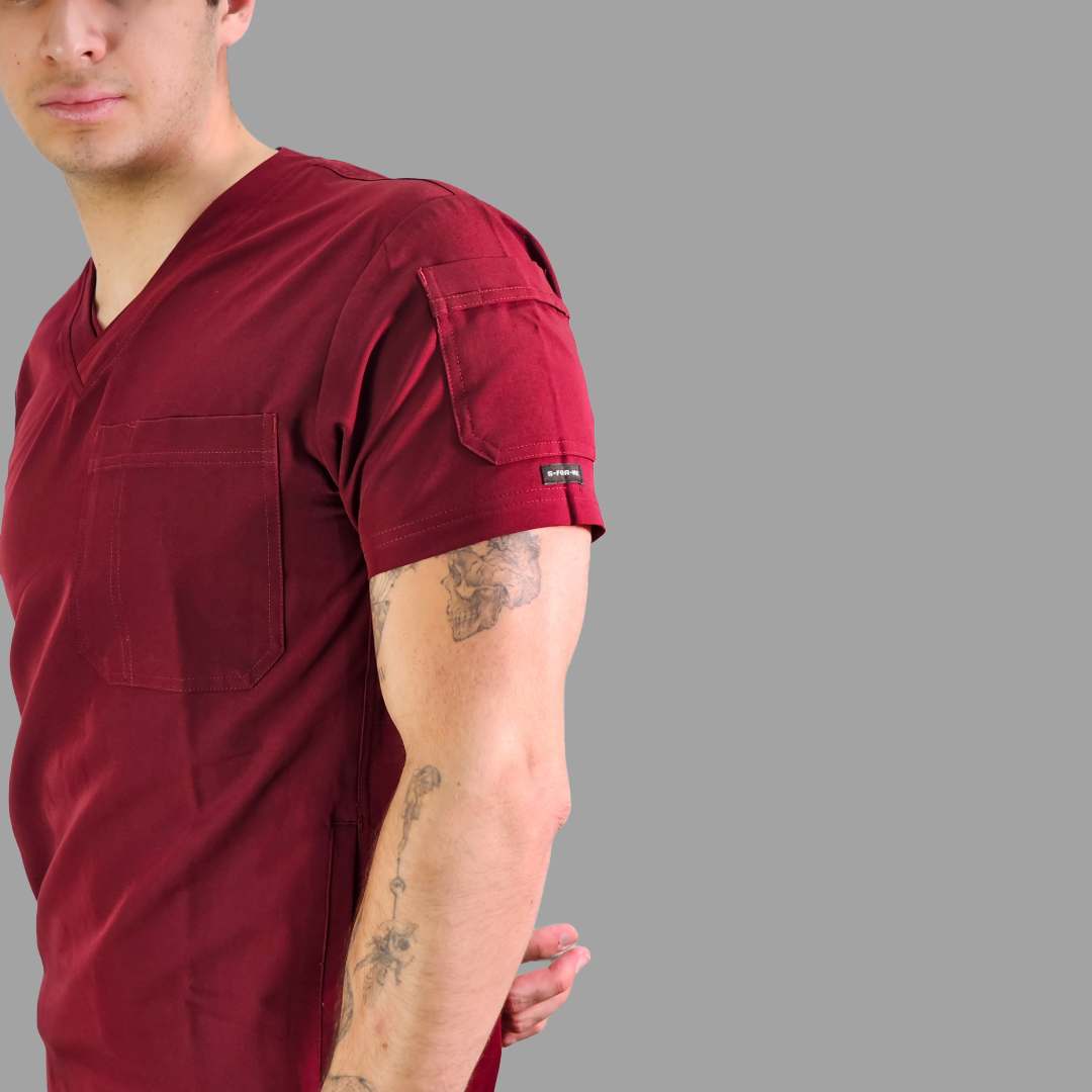 Men’s Scrub Top style 300 Burgundy