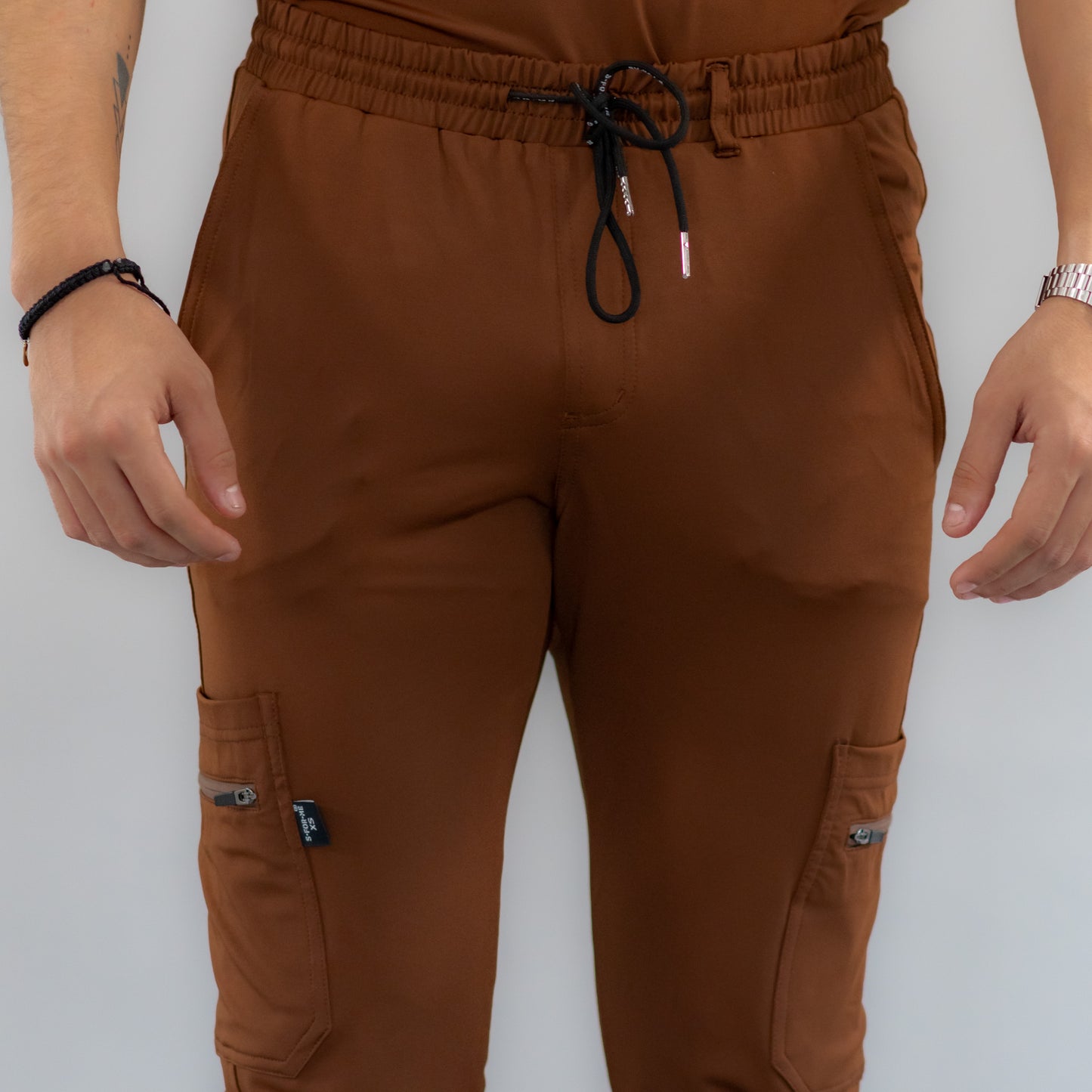 Men's Jogger Pants 901 Brown Super Stretch