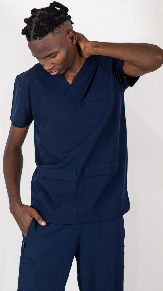 Men's Scrub Top 501 Navy Blue