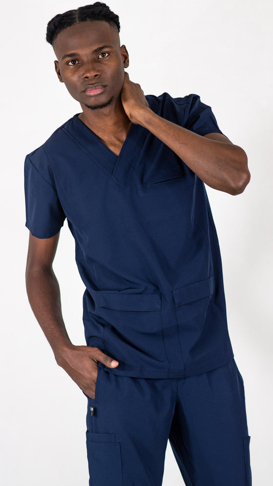 Men's Scrub Top 501 Navy Blue