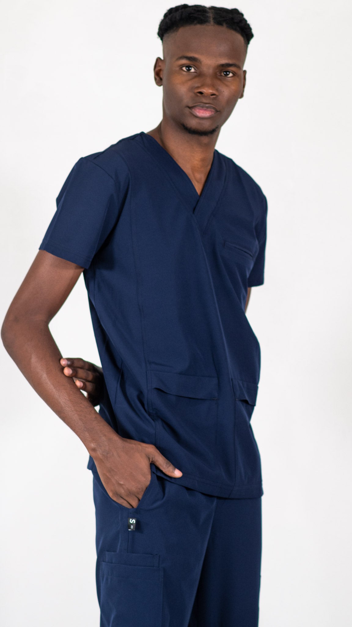 Men's Scrub Top 501 Navy Blue