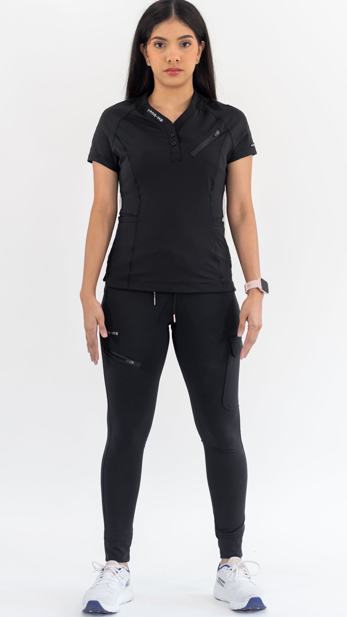 Women’s Top 905 Black, Super Stretch Scrubs