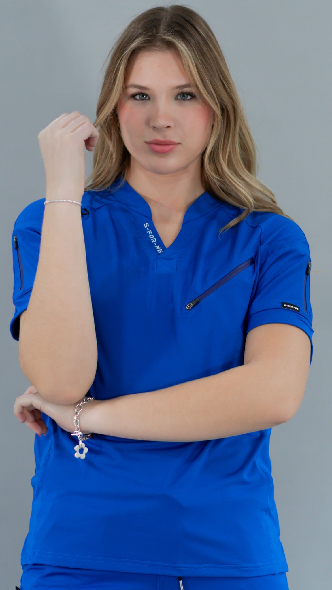 Unisex Relaxed Top 905 Royal Blue, Super Stretch Scrubs