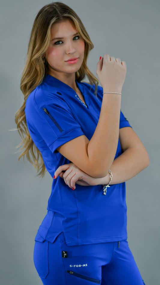 Unisex Relaxed Top 905 Royal Blue, Super Stretch Scrubs