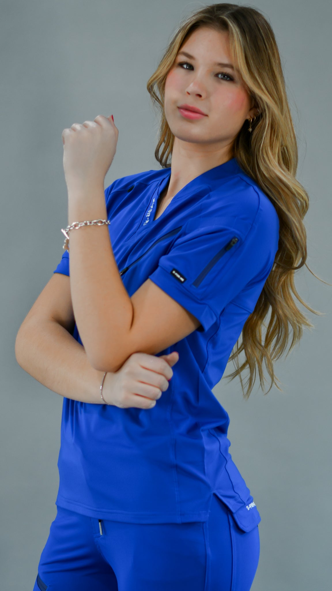 Unisex Relaxed Top 905 Royal Blue, Super Stretch Scrubs