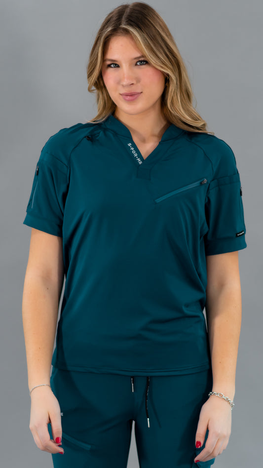 Unisex Relaxed Top 905 Caribbean Blue, Super Stretch Scrubs