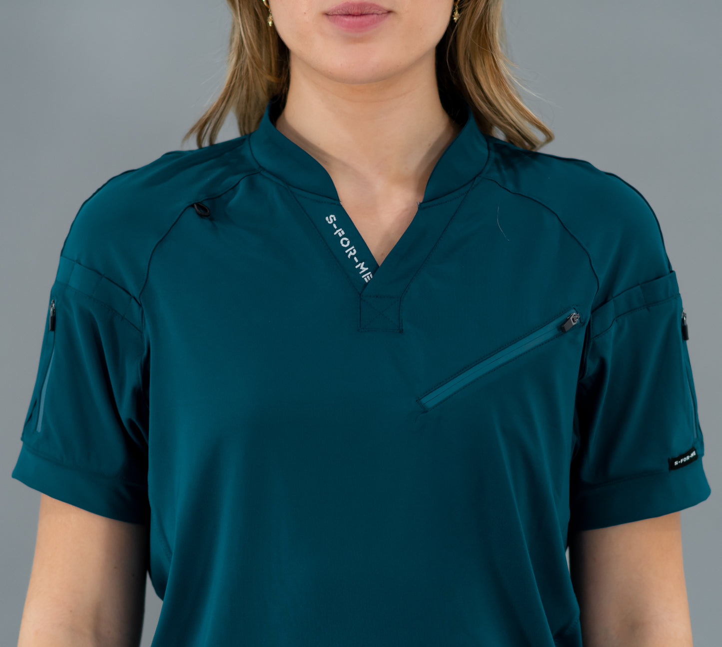 Unisex Relaxed Top 905 Caribbean Blue, Super Stretch Scrubs