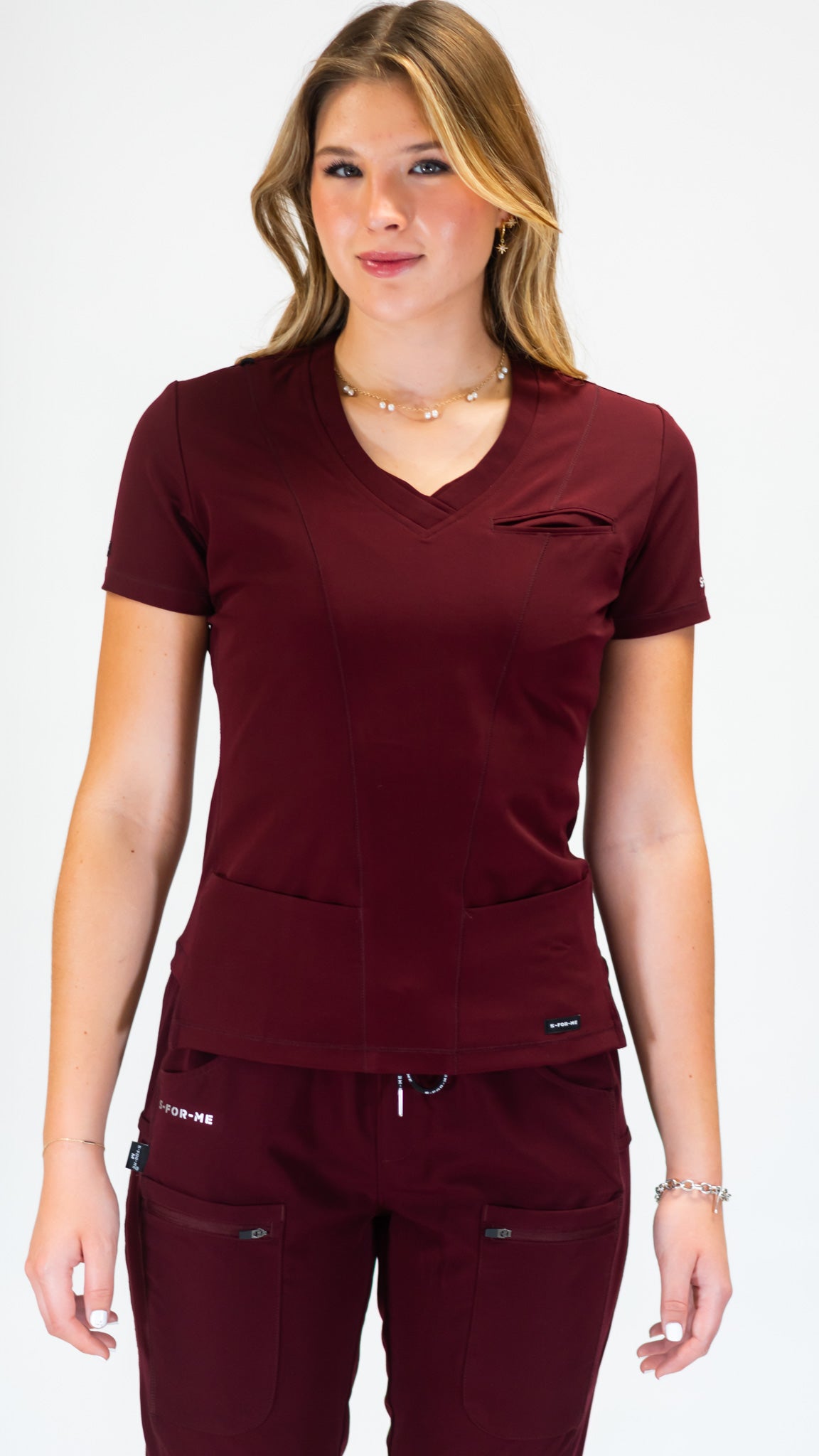 womens scrub tops