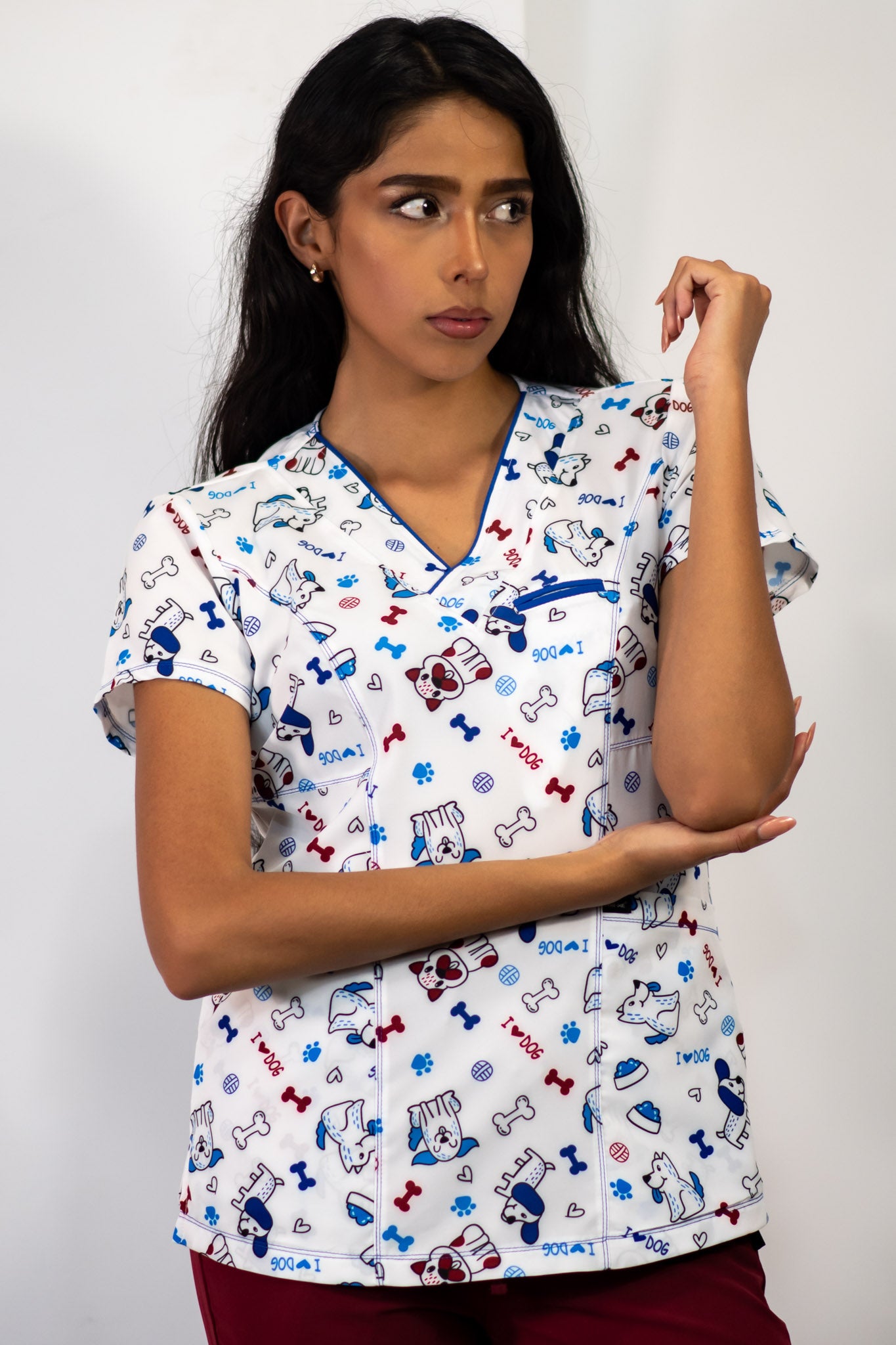 Woman's Scrub Top 501 Fways Doggy