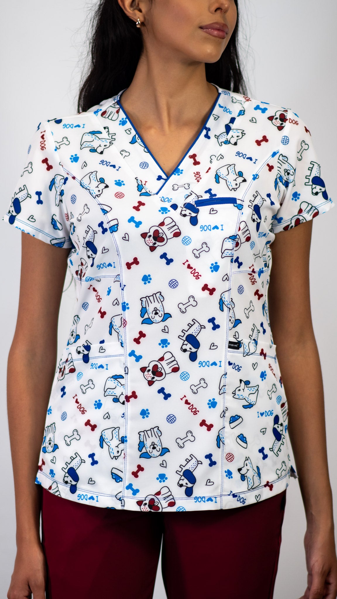 Woman's Scrub Top 501 Fways Doggy