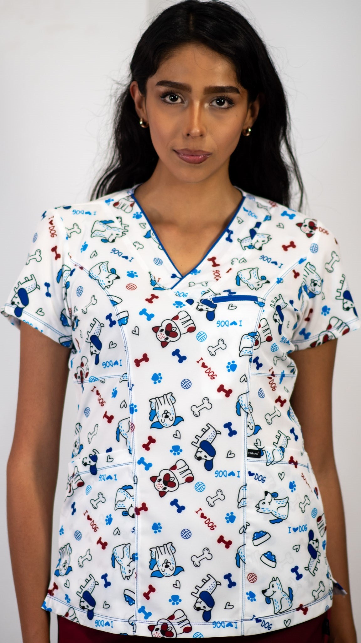 Woman's Scrub Top 501 Fways Doggy