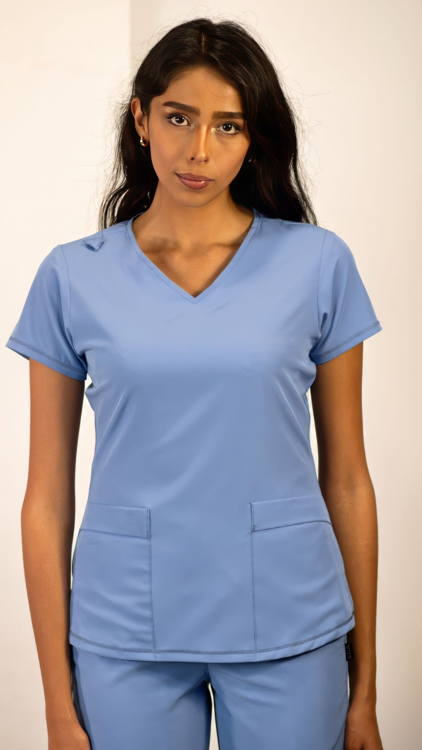 Women's Scrub Top 600 Fways French Blue