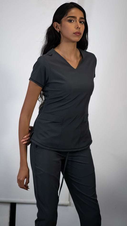 Women's Top Oxford Gray, Scrubs Style 600 Fways