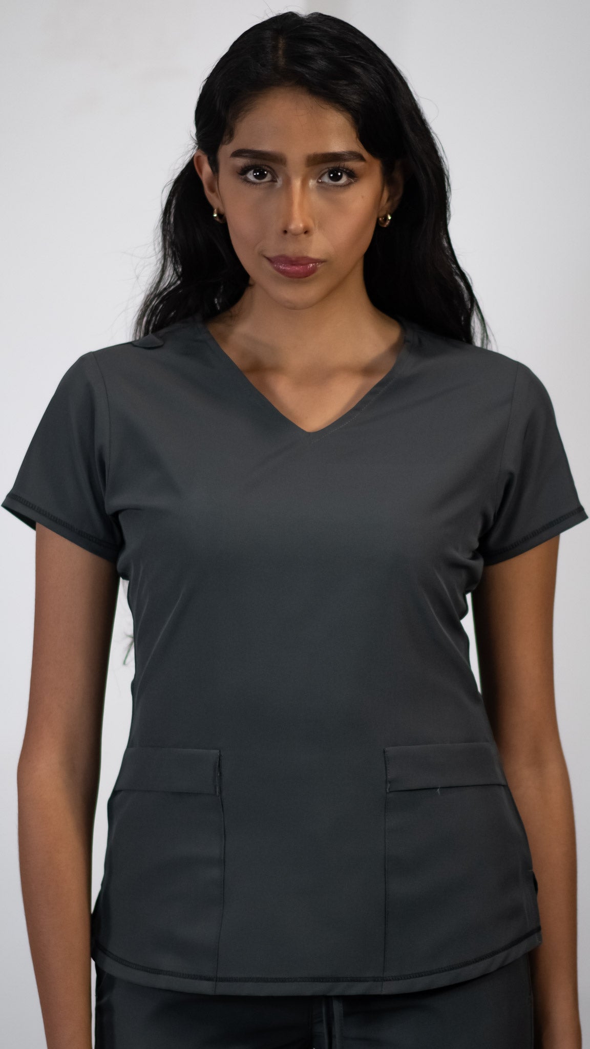 Women's Scrub Top 600 Fways Oxford Gray SFORME Scrubs