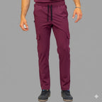 mens scrub pants maroon 910 super stretch front sforme