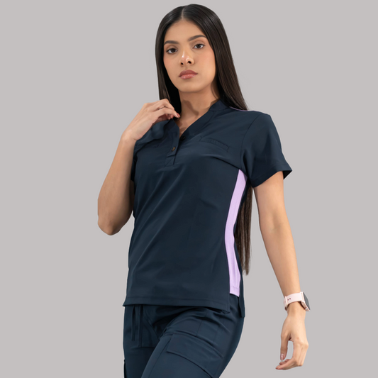 Women's Top Navy/Lilac, Scrubs 520