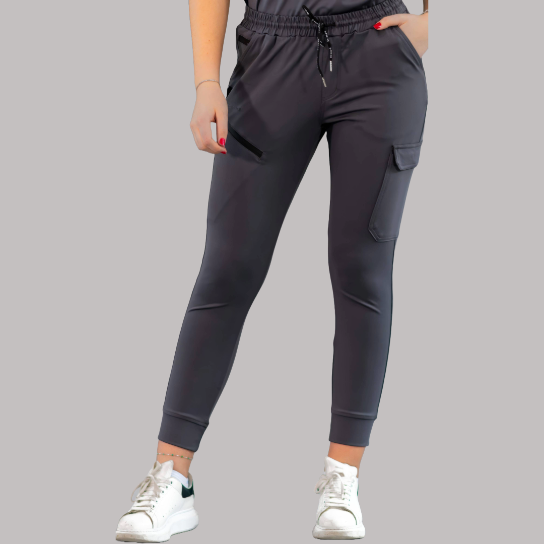 Unisex Relaxed Jogger 905 Gray, Super Stretch Scrubs